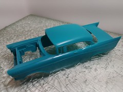 57 1957 Chevy Bel Air 1/25 AMT stock bare body shell model car part vintage