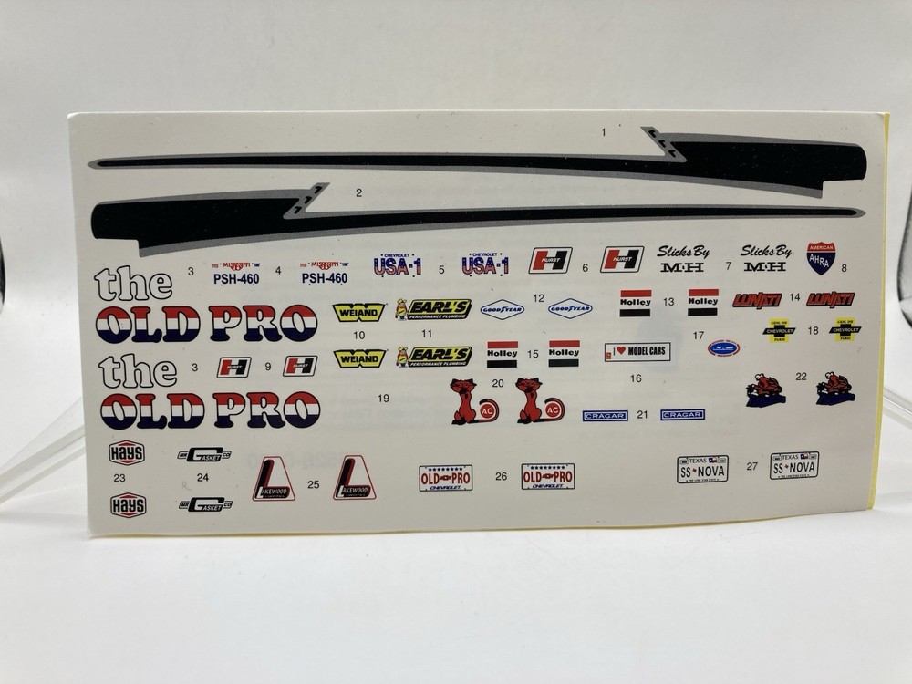 AMT/ERTL | No. 6556 | 1:25 1972 Chevrolet Nova SS Decals VGC READ