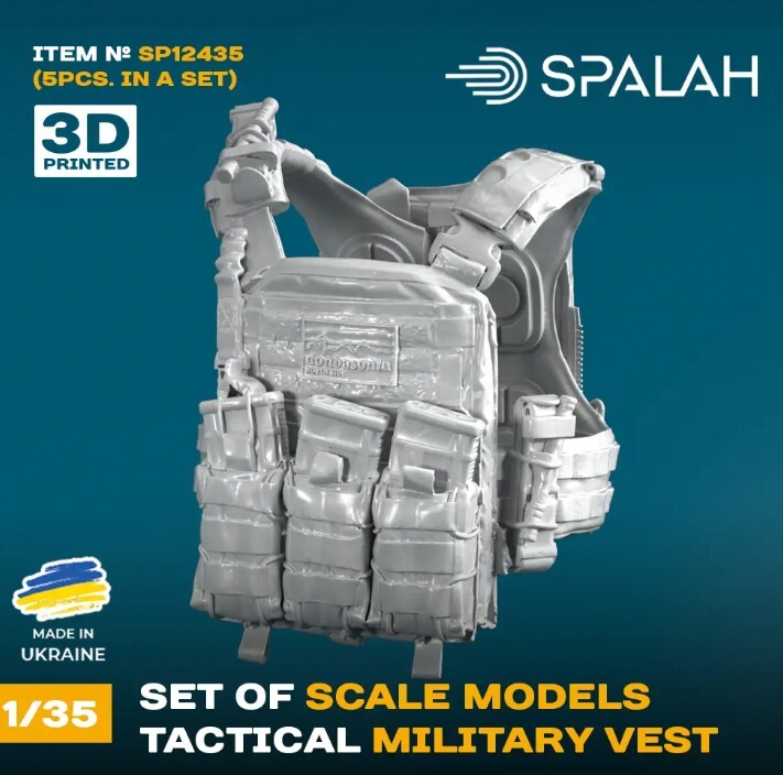 SPALAH 12435 1:35 Tactical military vest 5 pcs Set of scale models