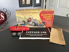 VINTAGE 1960 Monogram Quarter Midget Racer Parts Kit with box see pics read Rare
