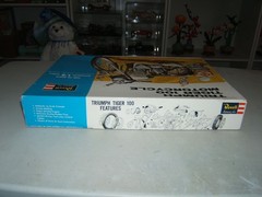 REVELL TRIUMPH TIGER 100 1/8 SCALE MOTORCYCLE KIT # H-1231 ISSUE DATE 1964.