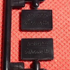 License Plates Lamborghini Silhouette 1:24 Scale Model Car Part Airfix