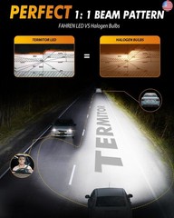 FAHREN 2025 Upgraded H11/H9/H8 LED Bulbs, 80000LM 1000% Ultra-Bright, Real 1:1