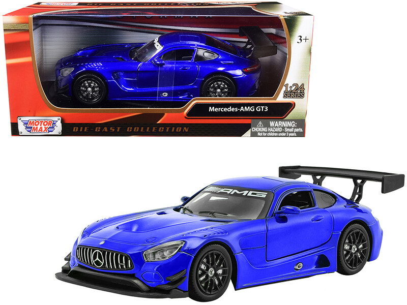 Motormax 73386BL Mercedes AMG GT3 Bright Blue 1/24 Diecast Model Car