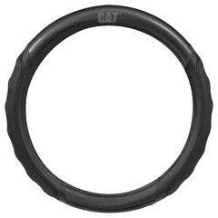 Cat Hexsport Black Carbon Fiber Steering Wheel Cover Standard 15 Inch Size