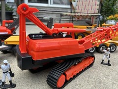 NEWRAY LATTICE CRAWLER CRANE MODEL FITS ON AMT ERTL LOWBOY TRUCK TRAILER 1:25