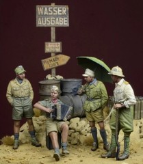 1/35 Scale Die-Cast Resin Figure Model Kit North Africa DAK Soldiers At Rest …