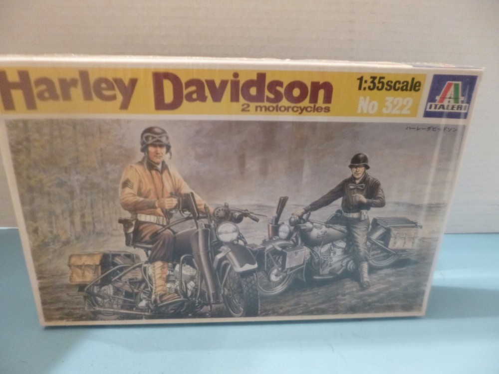 ITALERI 1/35 2 HARLEY DAVIDSON MOTORCYCLES #322 SEALED