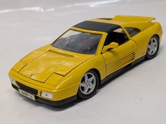 2 Racing Yellow Vintage Model Sports Cars Ferrari 348ts, Aston Martin V8 Vantage