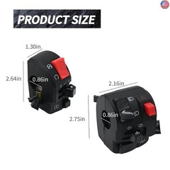 Anxingo Universal 7/8″ 22mm Handlebar Control Switches for Motorcycle Turn