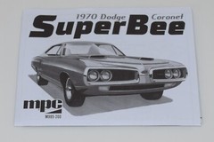 MPC 1970 DODGE CORONET SUPER BEE #985/12 ⭐PARTS⭐ INSTRUCTION BOOKLET 1:25