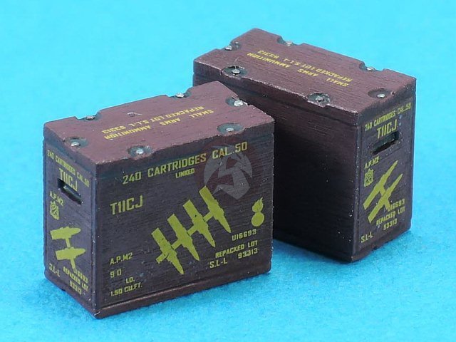 Legend 1/35 M1917 .50 Cal Ammo Crates (Linked Type) (8 pieces with Decal) LF1296