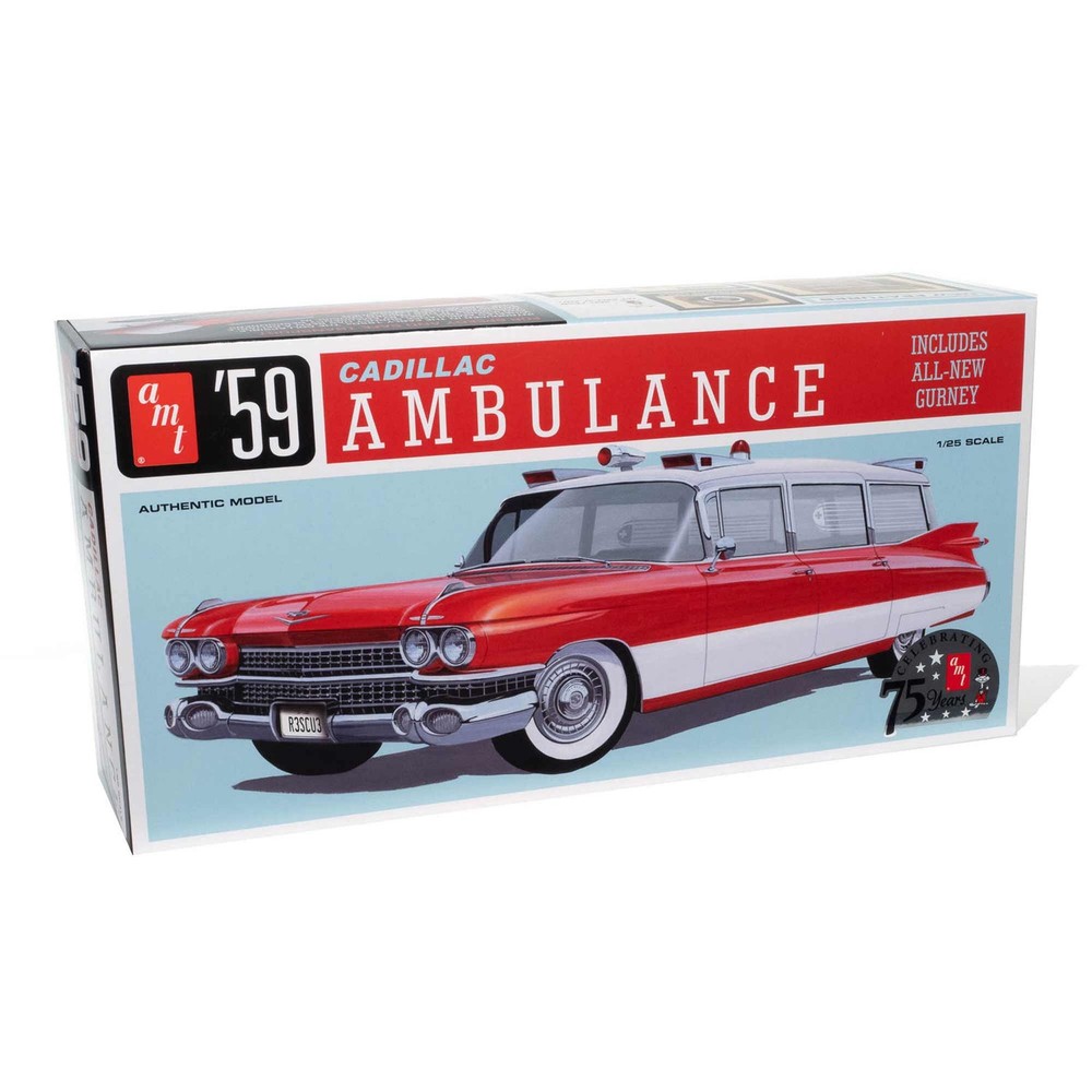 AMT 1959 Cadillac Ambulance w/Gurney 1/25 AMT1395 Plastics Car/Truck 1/24 1/25