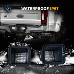 LED License Plate Light for 2017-2025 Ford F250 F350 F450 Super Duty Pickup Tru