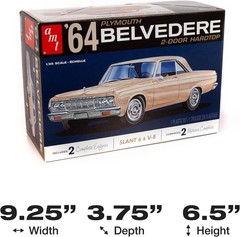 1964 Plymouth Belvedere w/Straight 6 Engine 2T, 1:25 1188M, White