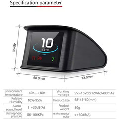 Universal Car HUD Head up Display Digital GPS Speedometer with Speedup Test Brak