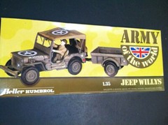 1/35 Heller Humbrol 81120 Patton Willys Jeep & Trailer 3rd Army The World Model