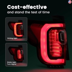 LED Tail Lights Assembly Compatible with 2020-2023 Acadia Outer Rear Lights