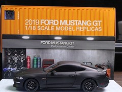 DM 1:18 Ford Mustang GT 2019 Matte Black RHD Diecast Cars Models Miniature Gifts