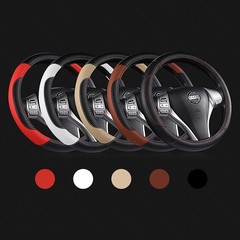 Szttswamp Leather Car Steering Wheel Cover Non-Slip Car Wheel Cover Protector