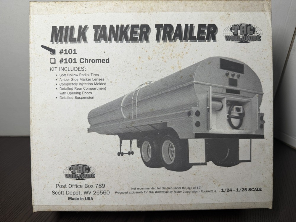 1/25 THC Milk Tanker Model Kit Trailer NIOB All Parts Sealed