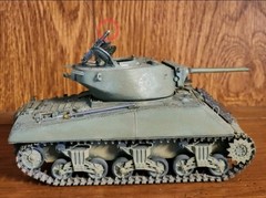 Vintage 1970’s Hand Painted, U.S. M4A3E2 Sherman “Jumbo” Assault Tank, 1944