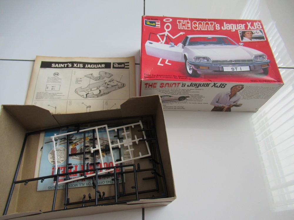 1/25 Revell Jaguar XJ-S The Saint’s TV Show Used- Parts & Box only! See photos!
