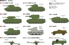 PIT-ROAD 1/700 MI SERIES WWII Russian Military Vehicle Set 1 Model Kit MI06