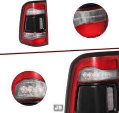 LED Tail Light Assembly Compatible with 2019-2024 Dodge Ram 1500 with Blind Spot