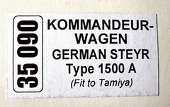 1/35 ABER 35090 PE upgrade parts German Kommandeurwagen STEYR Type 1500 A Tamiya