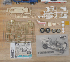 Rare Vtg Model Kit Parts Monogram PC223 Bathtub Buggy + 2 Ford Mustangs