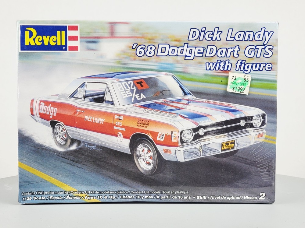 2005 SEALED Revell Kit: Dick Landy ’68 Dodge Dart GTS w Figure 1/25 #85-2831