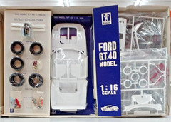 RARE Retro Bandai Ford GT 1/20 Scale Model Kit White Original Box Japan Import