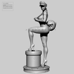 1/35 Resin Fantasy Mario Game Girl Unpainted Unassembled td-4098