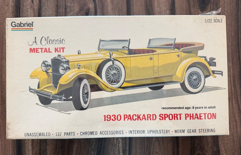 Gabriel Hubley 1930 Packard Sport Phaeton 1975 Issue Kit # 4859 Factory Sealed