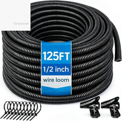 Automotive Wire Loom Flame Retardant Split Wire 1/4″, 1/2″, 3/8″ X 30 Ft