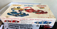 1966 MONOGRAM 1/24 FERRARI 330/P2 + FORD GT TIGER CHASSIS MODEL RACING CAR RARE!