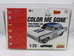 Lindberg COLOR ME GONE 1964 DODGE 330 SUPER SPORT Plastic Model Kit UNBUILT 1996