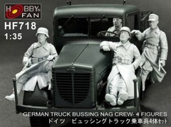Hobby Fan HF718 1/35 WWII Gr. BUSSING NAG TRUCK RIDERS (4 Figures) – USA SHIP