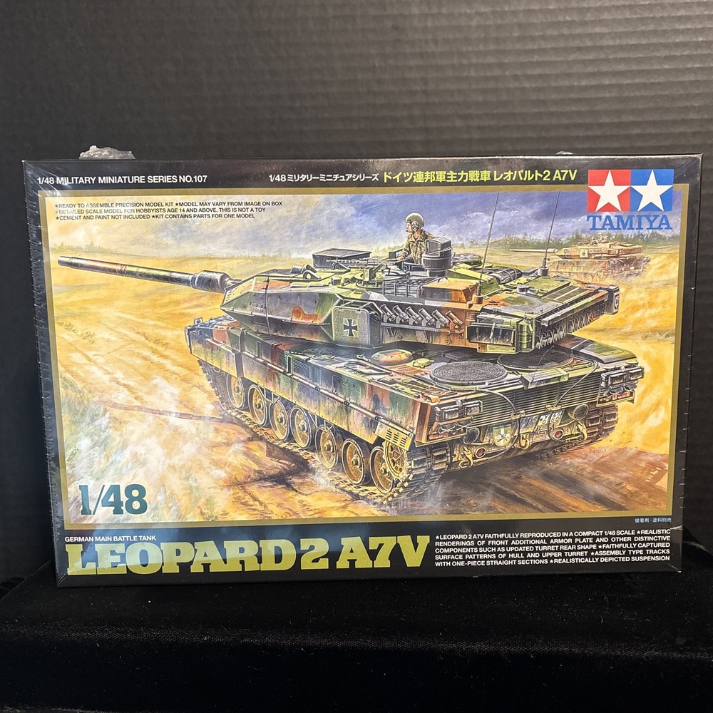 TAMIYA 32607 LEOPARD 2 A7V GERMAN TANK MODEL KIT-NIB-1/48 SCALE