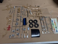 BIG 1/16 SCALE 1964 1/2 Mustang Coupe AMT Scale Model Kit Started Parts REbuild