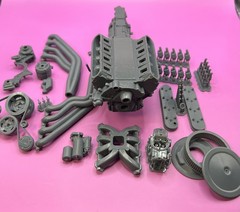 1/12 Camaro LS Engine/T-56 “Direct Fit” Engine Package – Carbureted