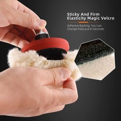 Spta Wool Polishing Pad 5Pcs 375Mm 100 Natural Wool Buffing Pad 1Pc Hookloop