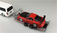 Aoshima Brian James Trailers A4 Transporter 1/24 Scale Model Kit from Japan