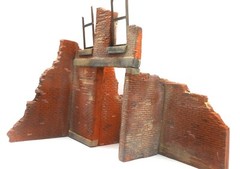 Dioramas Plus 1/35 Building Ruins Great Detail, Easy Build, Best Instructions!