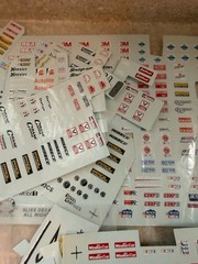 Large Lot of Nascar Model Car Water Slide Decals – Sponsors, Drivers, Goodyear