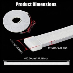 Car LED Strip Lights, Dynamic Flowing Car Trunk Light Strip, 157.48″ Flexible Tr
