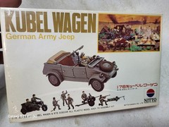 Nitto Kubel Wagen Jeep Motorcycle Gun Figures Model Kit 1/76 #447-250