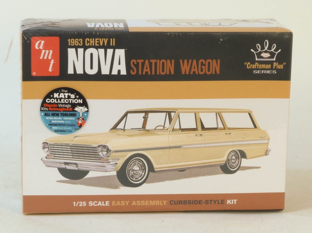 AMT Model Kit 1963 Chevy II Nova Station Wagon 1:25 Scale Sealed