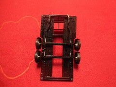 Vintage 1:25 scale race car trailer with tire rack built missing tongue junkyard